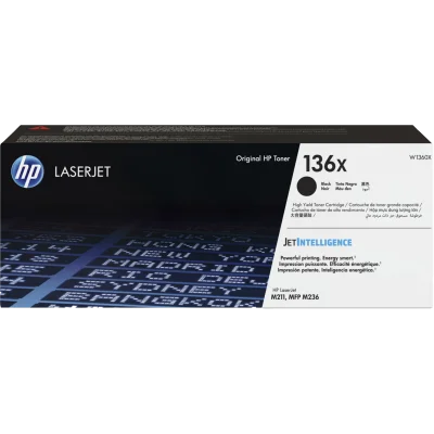 HP 136X Black Siyah 2.600 Sayfa Toner W1360X
